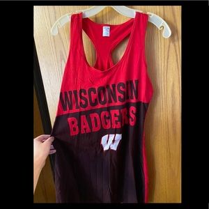 WI Badgers racerback tank, size M